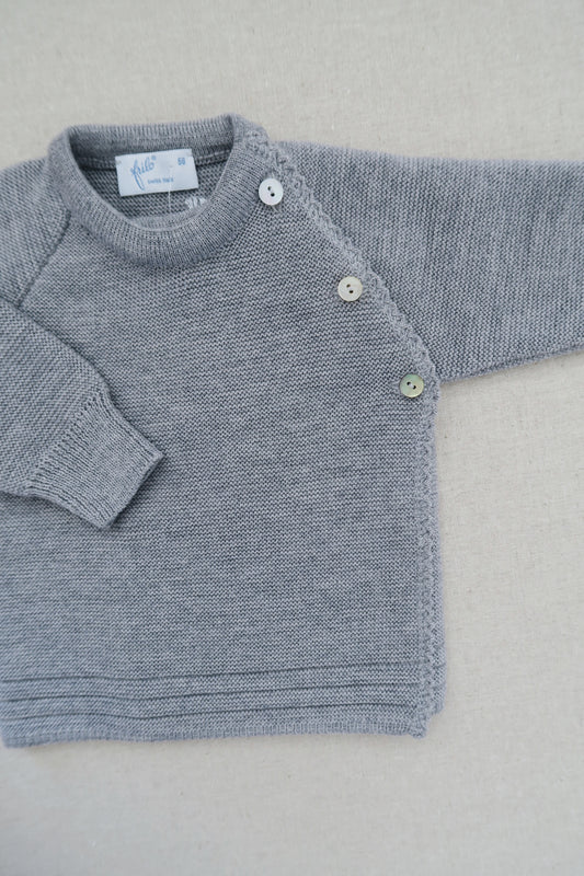 Frilo - Wrap blouse - Grey melange