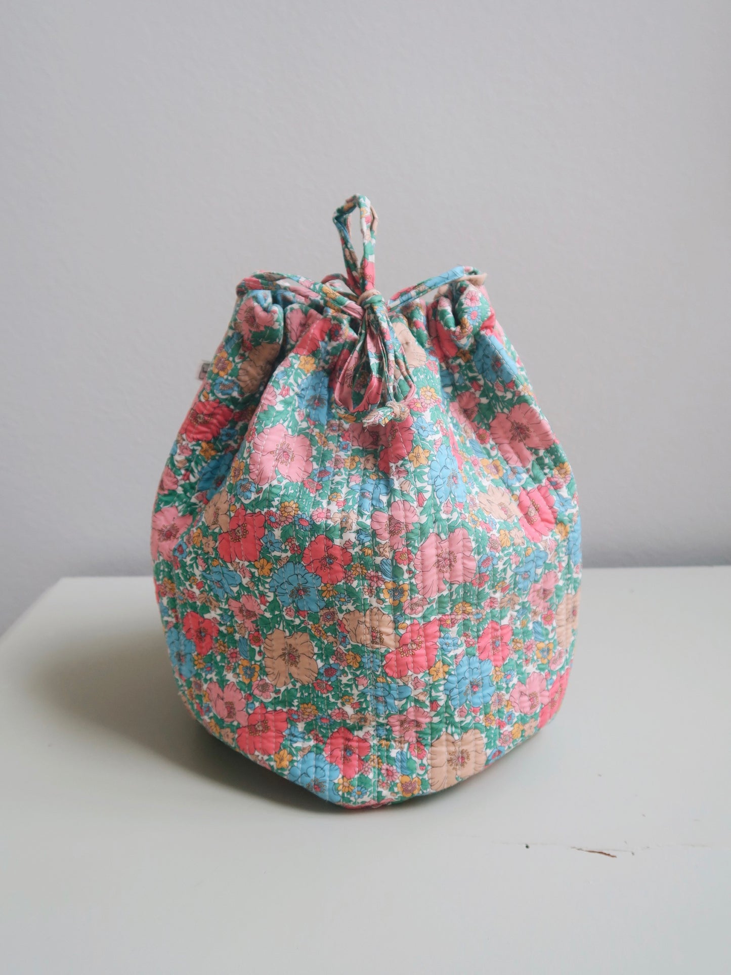 Bon Dep - Round Pouch - Liberty Meadow Song Peach