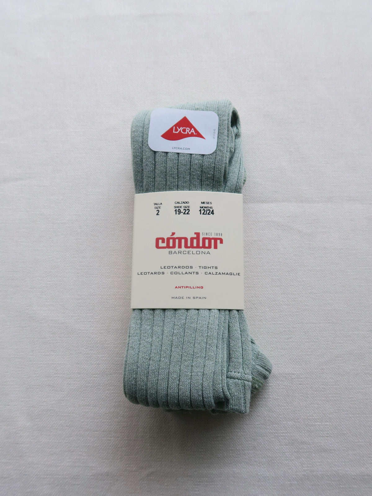 Cóndor - Cotton rib tights - 718 / Sage