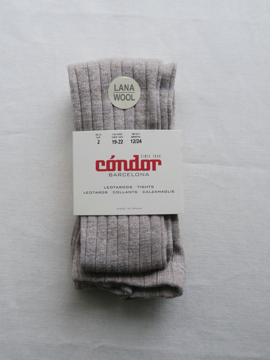 Cóndor - Merino wool-blend rib tights - 901 / Nougat