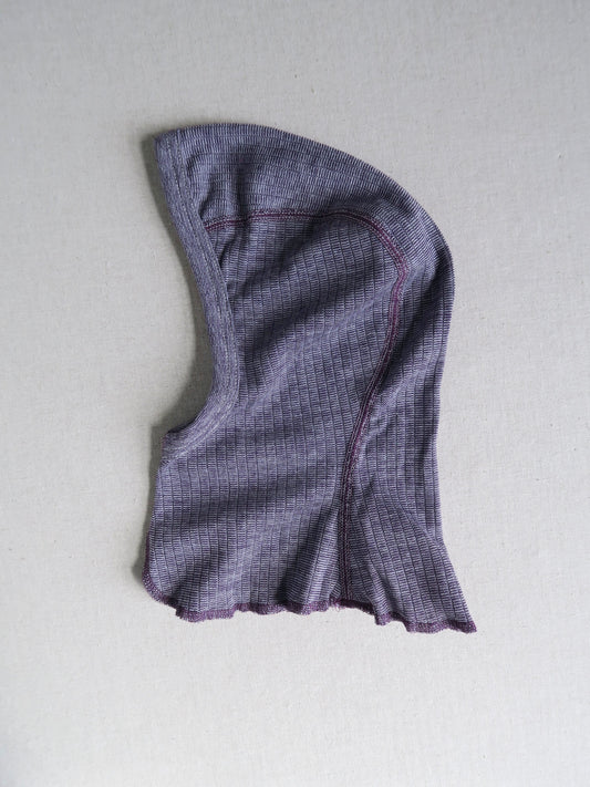 Cosilana - Bomuld/uld/silke balaclava - Blomme