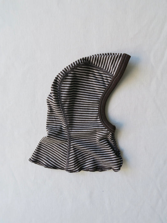 Cosilana - Wool/silk balaclava - Brown/natur