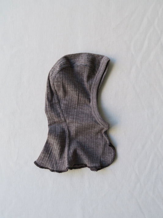 Cosilana - Cotton/wool/silk balaclava - Brown