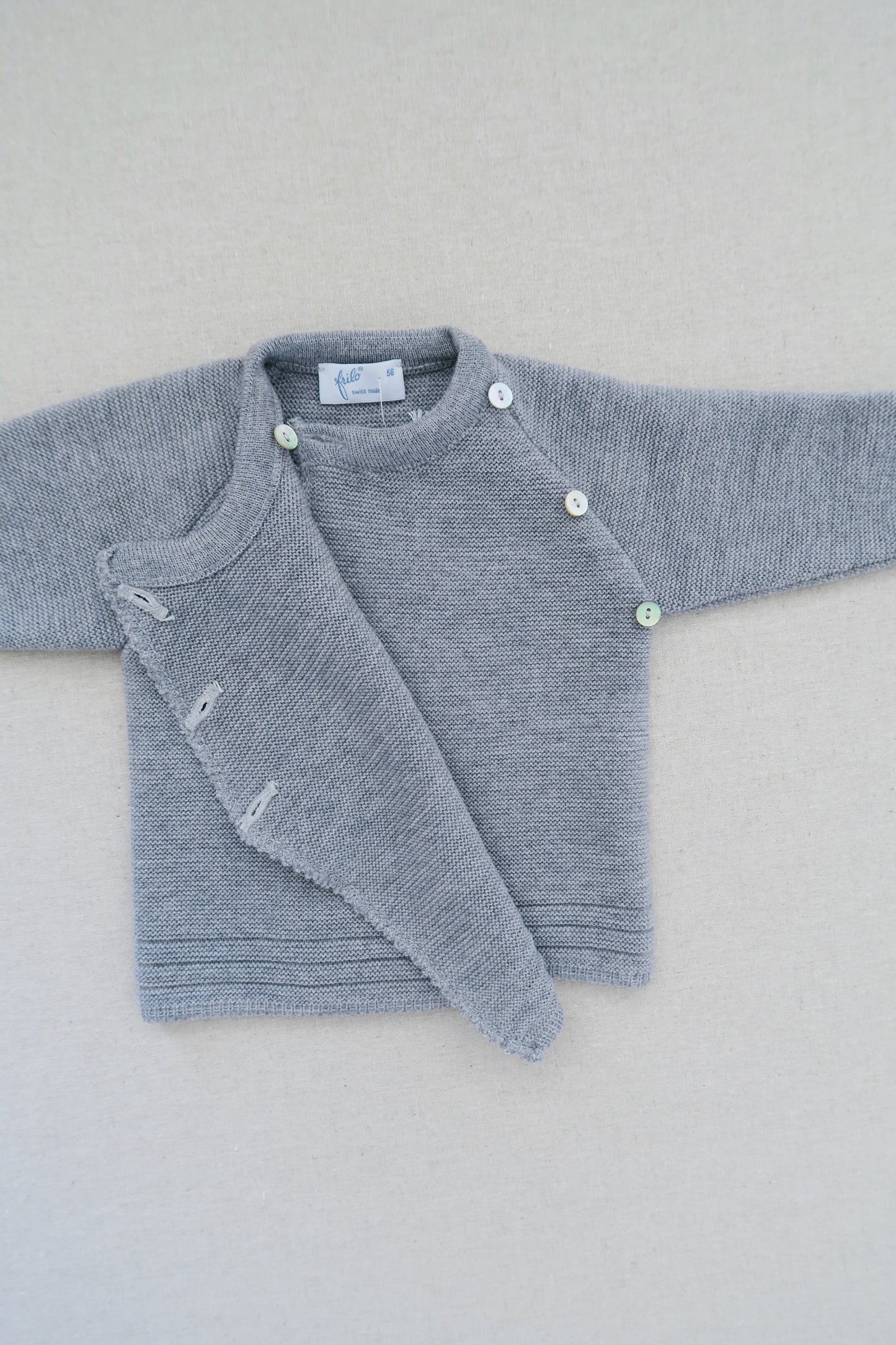Frilo - Wrap blouse - Grey melange