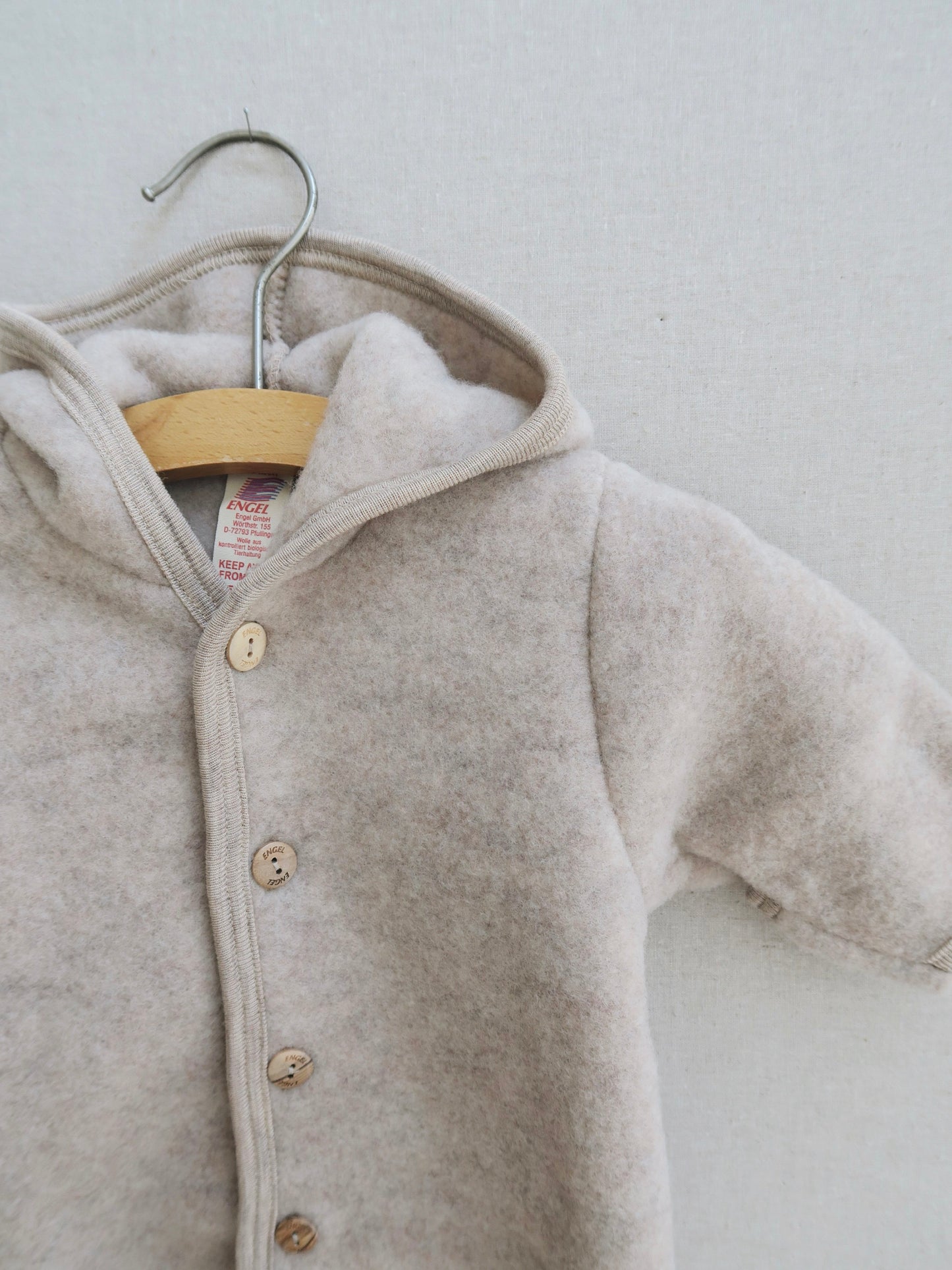 Engel - Wool/fleece Overall - Sand melange