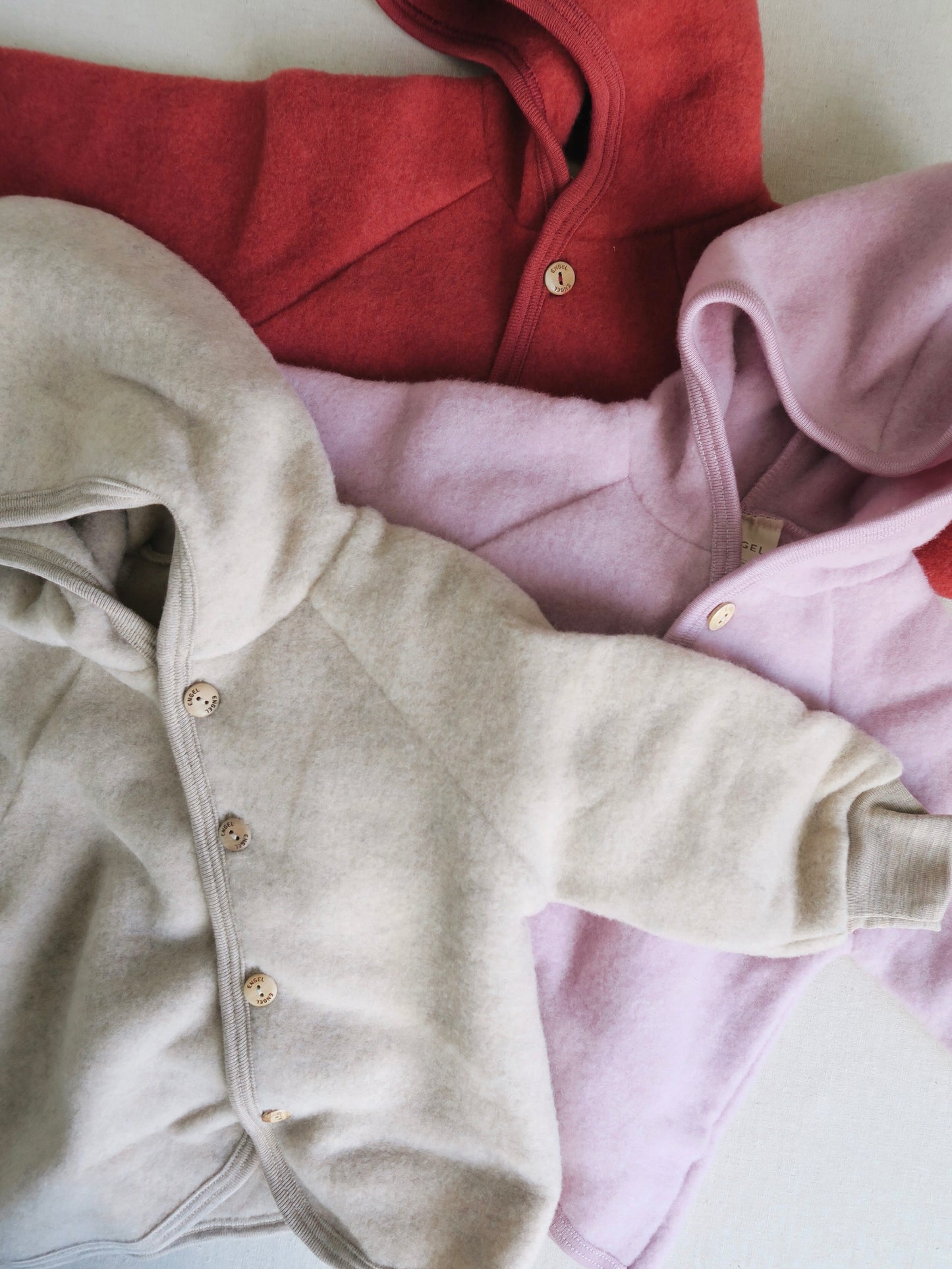 Engel - Uld fleece jakke - Jasper Mélange