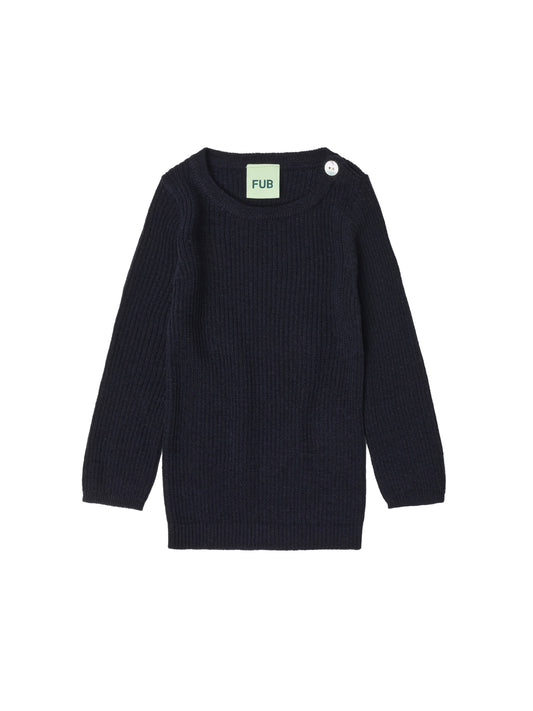 FUB - Rib blouse - Dark navy