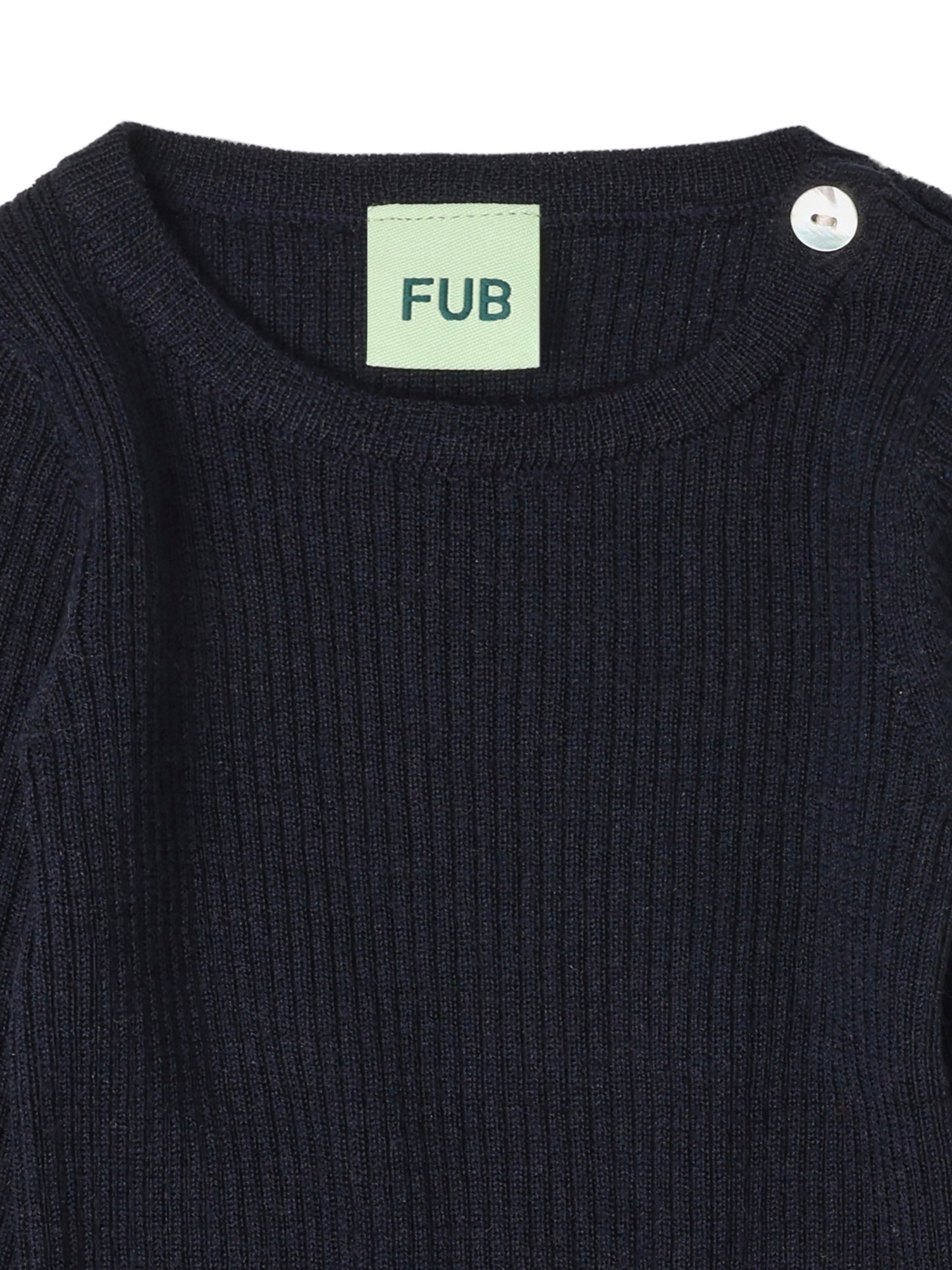 FUB - Rib blouse - Dark navy