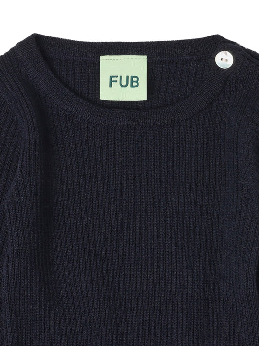 FUB - Rib blouse - Dark navy