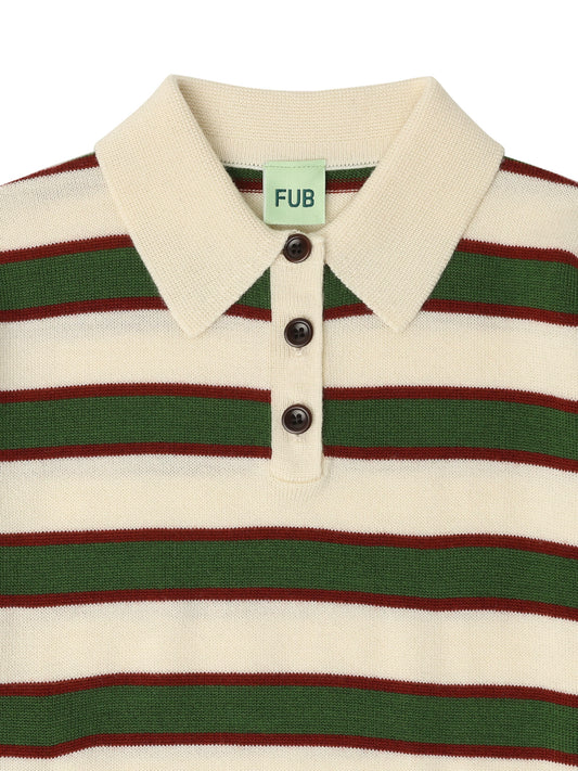 FUB - Striped polo - Ecru