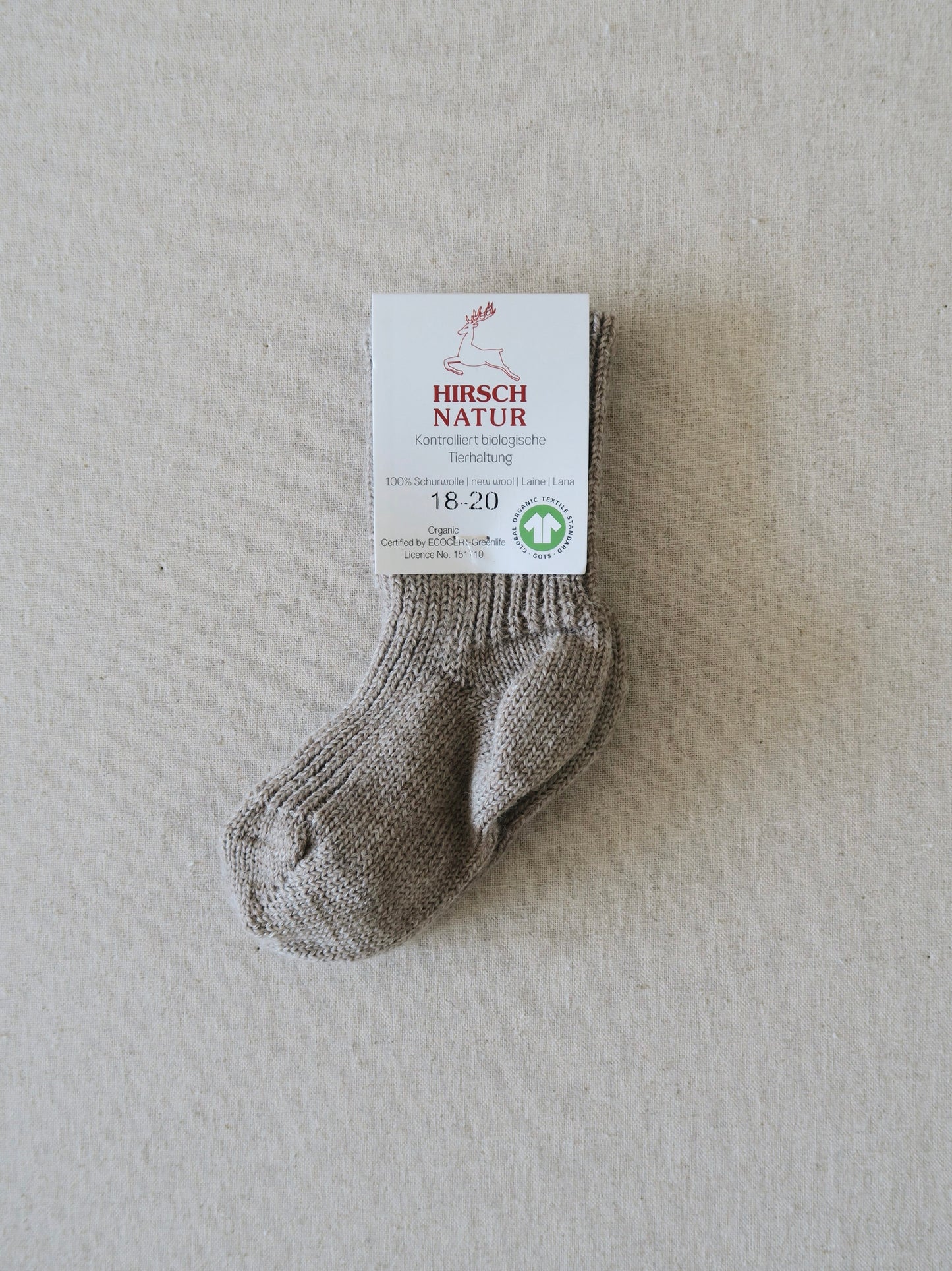 Hirsch - Uldsokker - Natur, Beige, Brun, Rød, Grøn og Mørkeblå