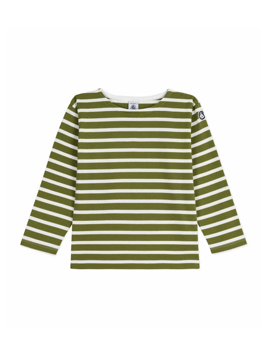 Petit Bateau - Bluse - Grøn/hvid striber
