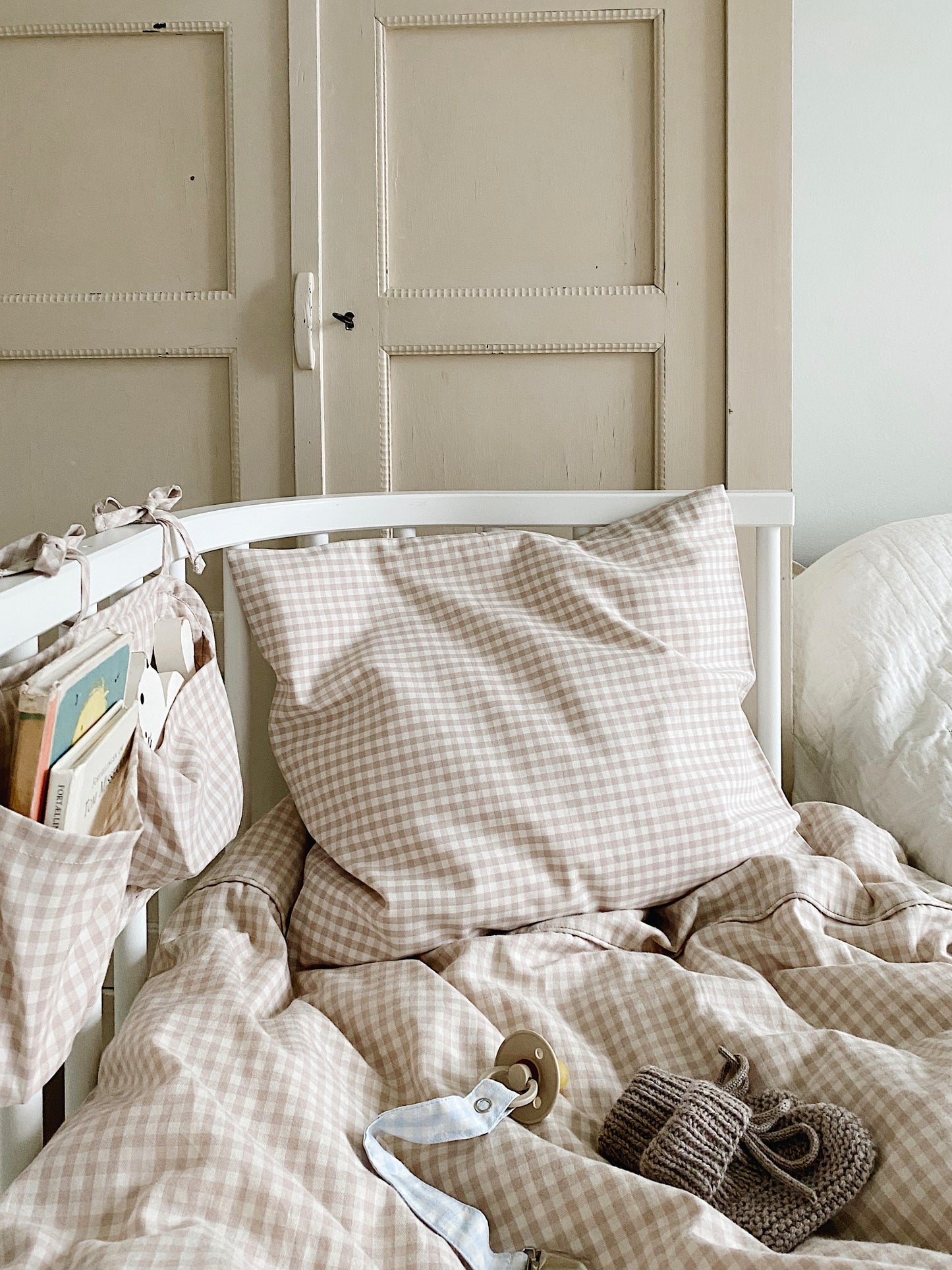 Lalaby - Baby bedding - Beige gingham