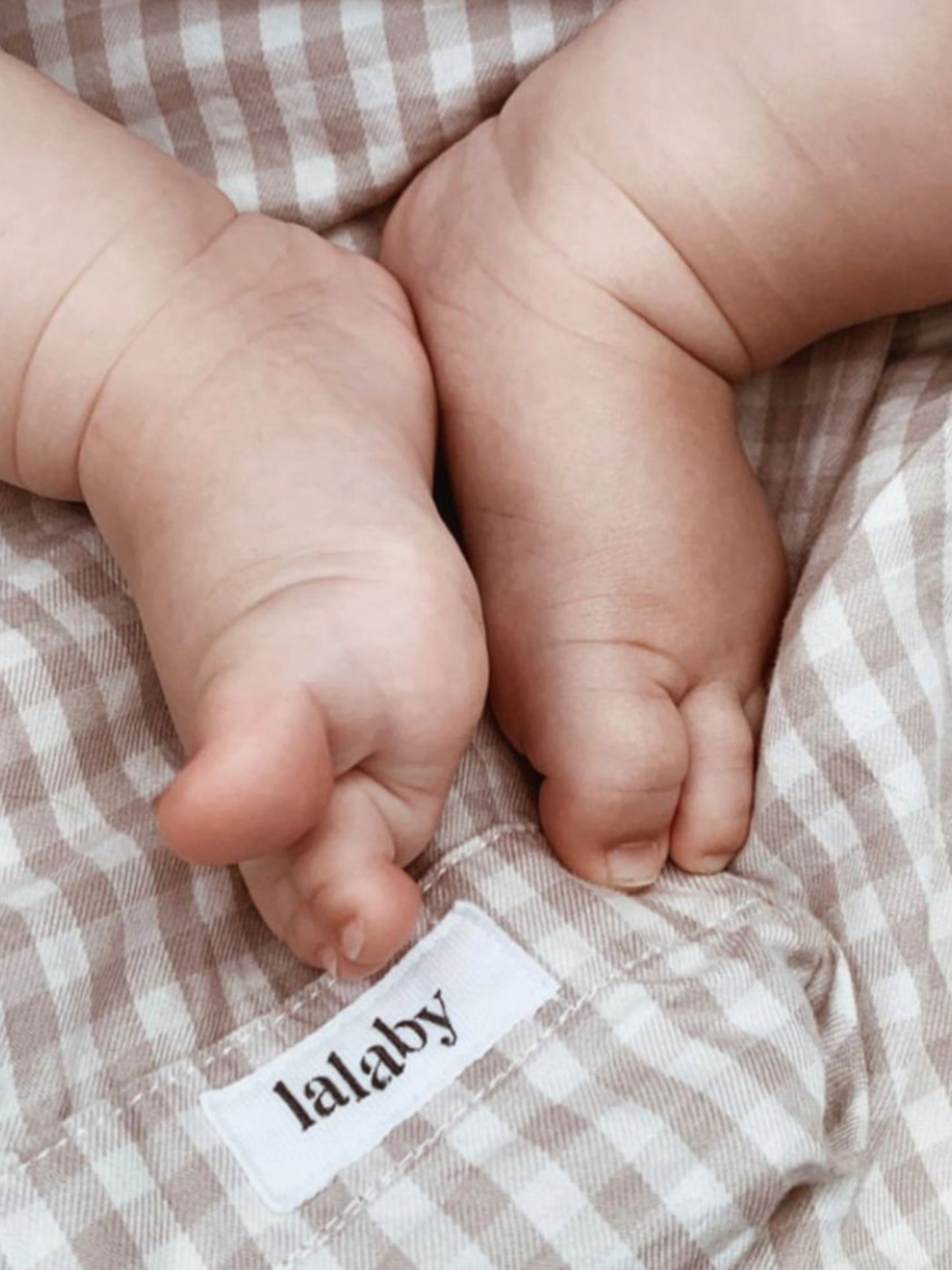 Lalaby - Baby bedding - Beige gingham