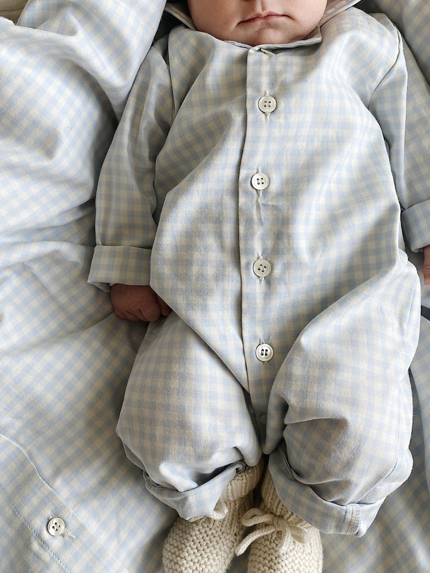 Lalaby - Baby bedding - Blue gingham