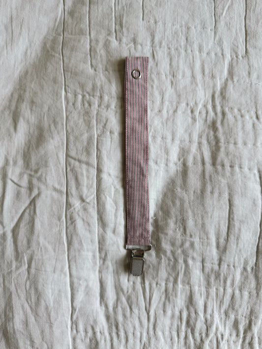 Lalaby - Pacifier clip - Berry stripe