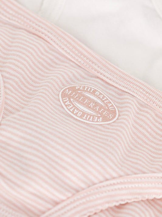 Petit Bateau - 2-pak underbukser - Rosa/hvid