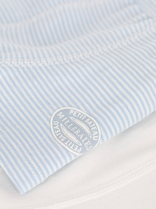 Petit Bateau - 2-pak underbukser - Blå/hvid