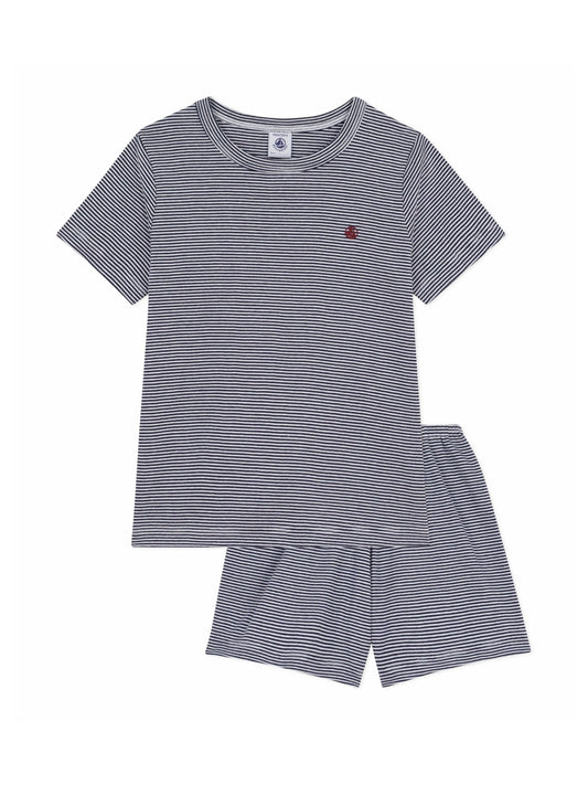 Petit Bateau - Shorts sæt - Navy/hvid striber