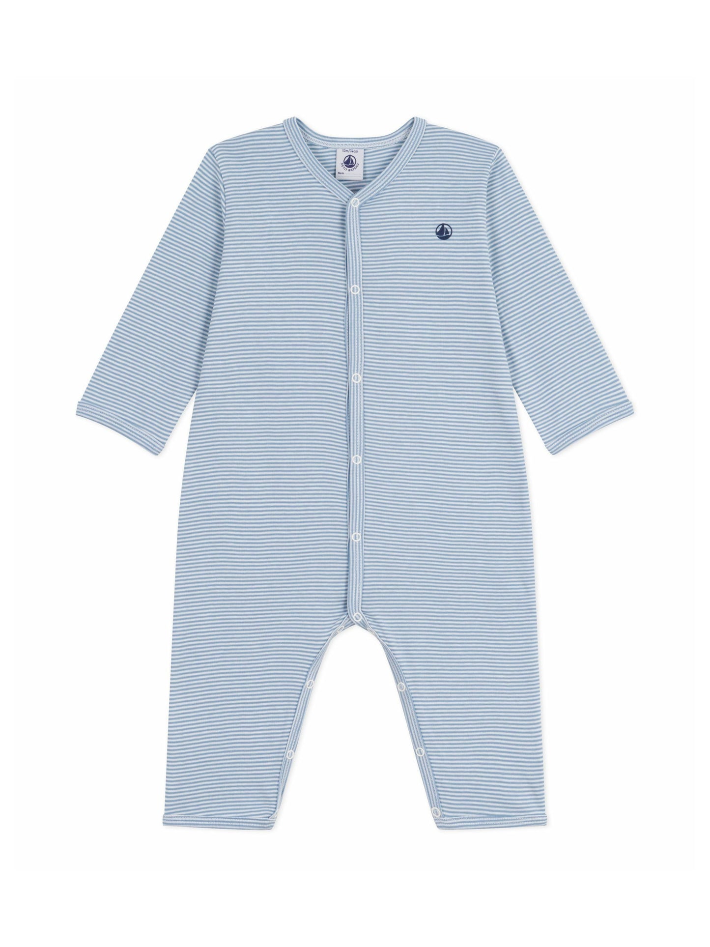Petit Bateau - Natdragt - Blå/hvid striber