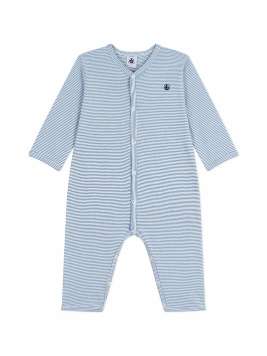 Petit Bateau - Natdragt - Blå/hvid striber