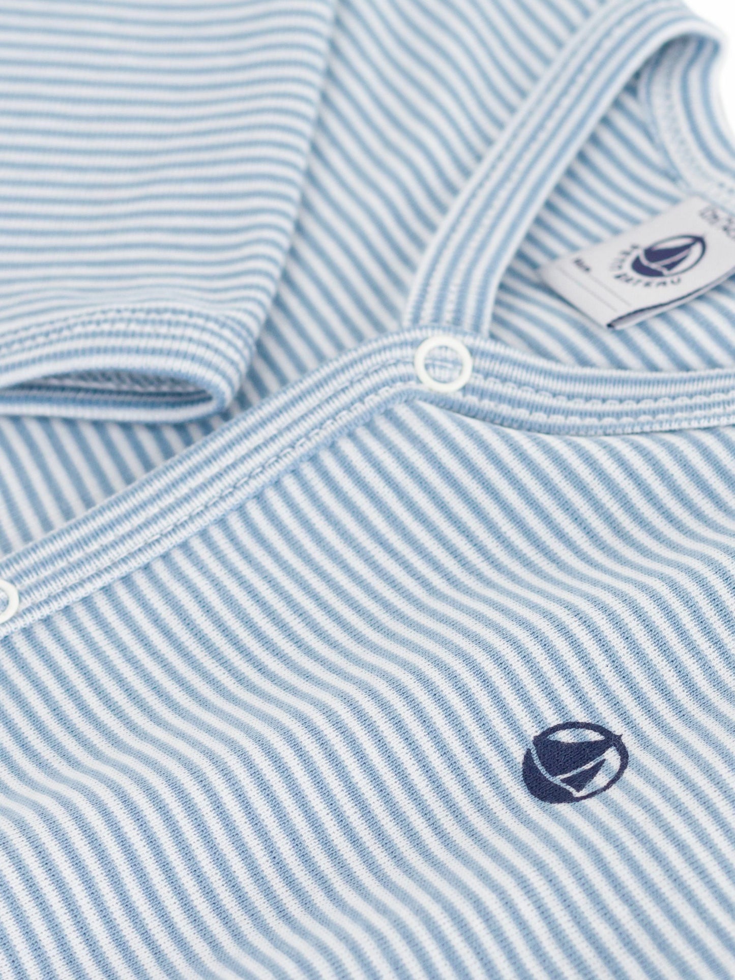 Petit Bateau - Natdragt - Blå/hvid striber
