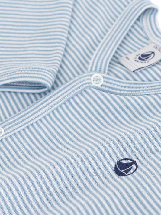 Petit Bateau - Natdragt - Blå/hvid striber