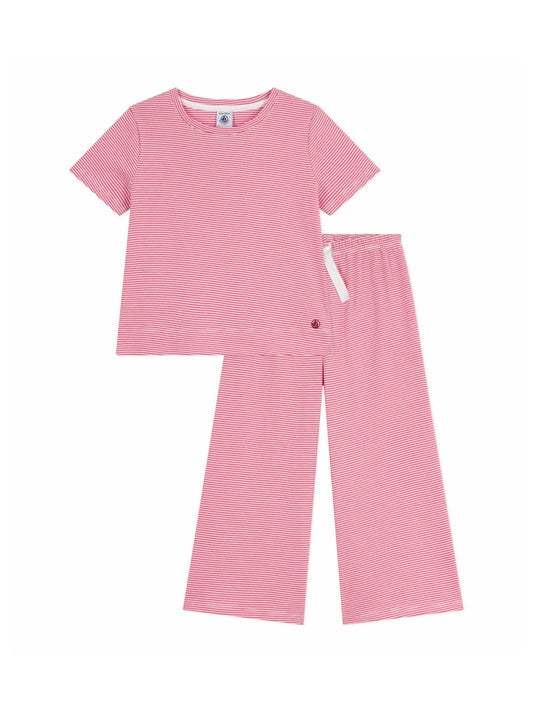 Petit Bateau - Sæt - Pink/hvid striber