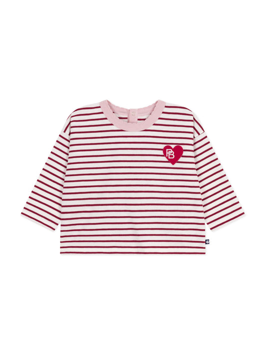 Petit Bateau - Bluse - Hvid/rød striber