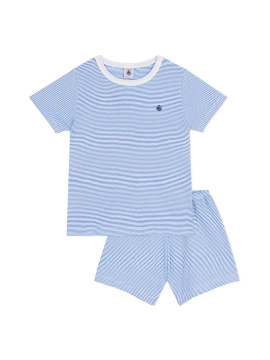 Petit Bateau - Tee & shorts - Blue/white stripe
