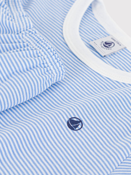 Petit Bateau - Tee & shorts - Blue/white stripe