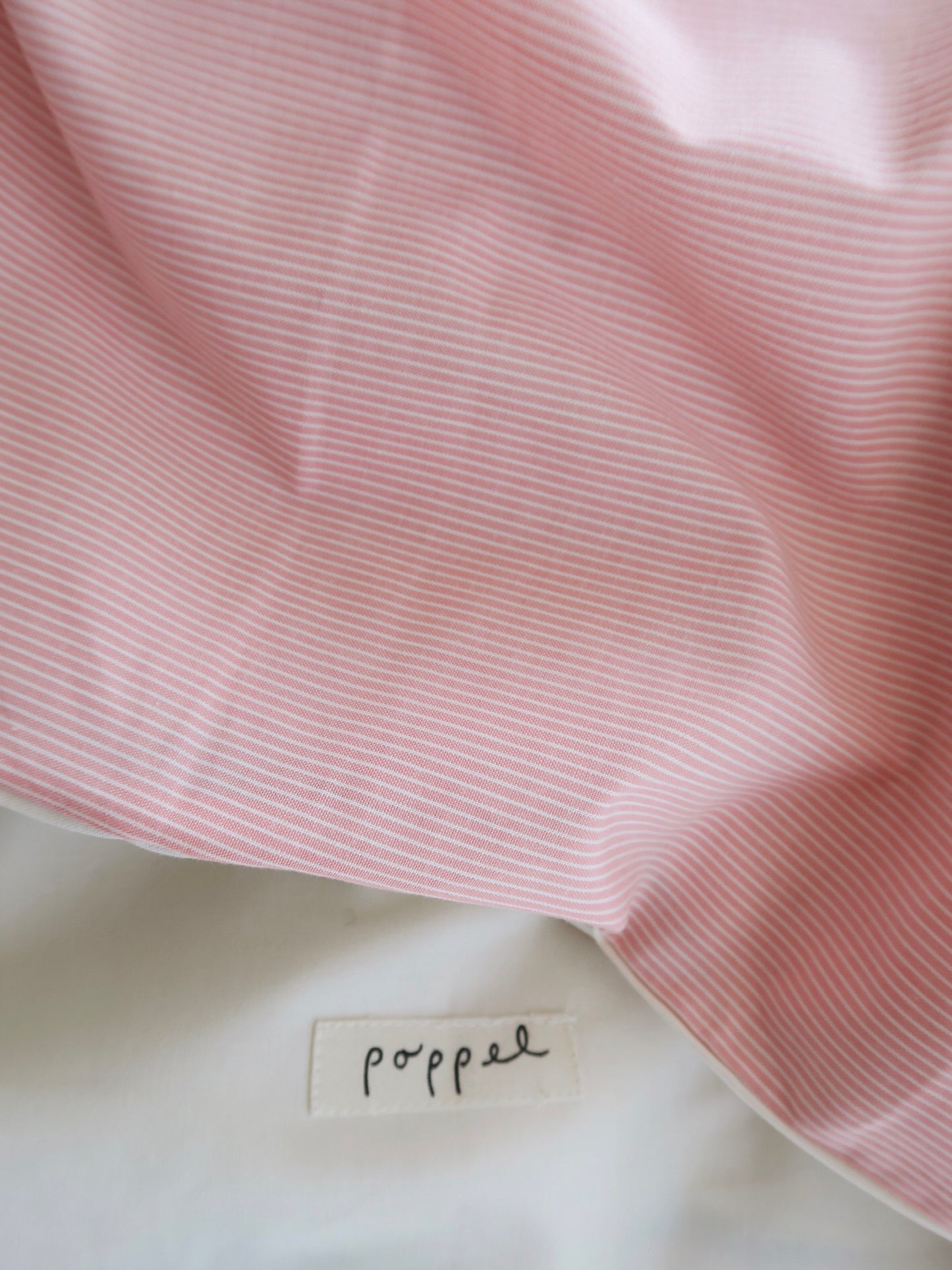 Poppel - Baby dynebetræk - Tinystripe Pink