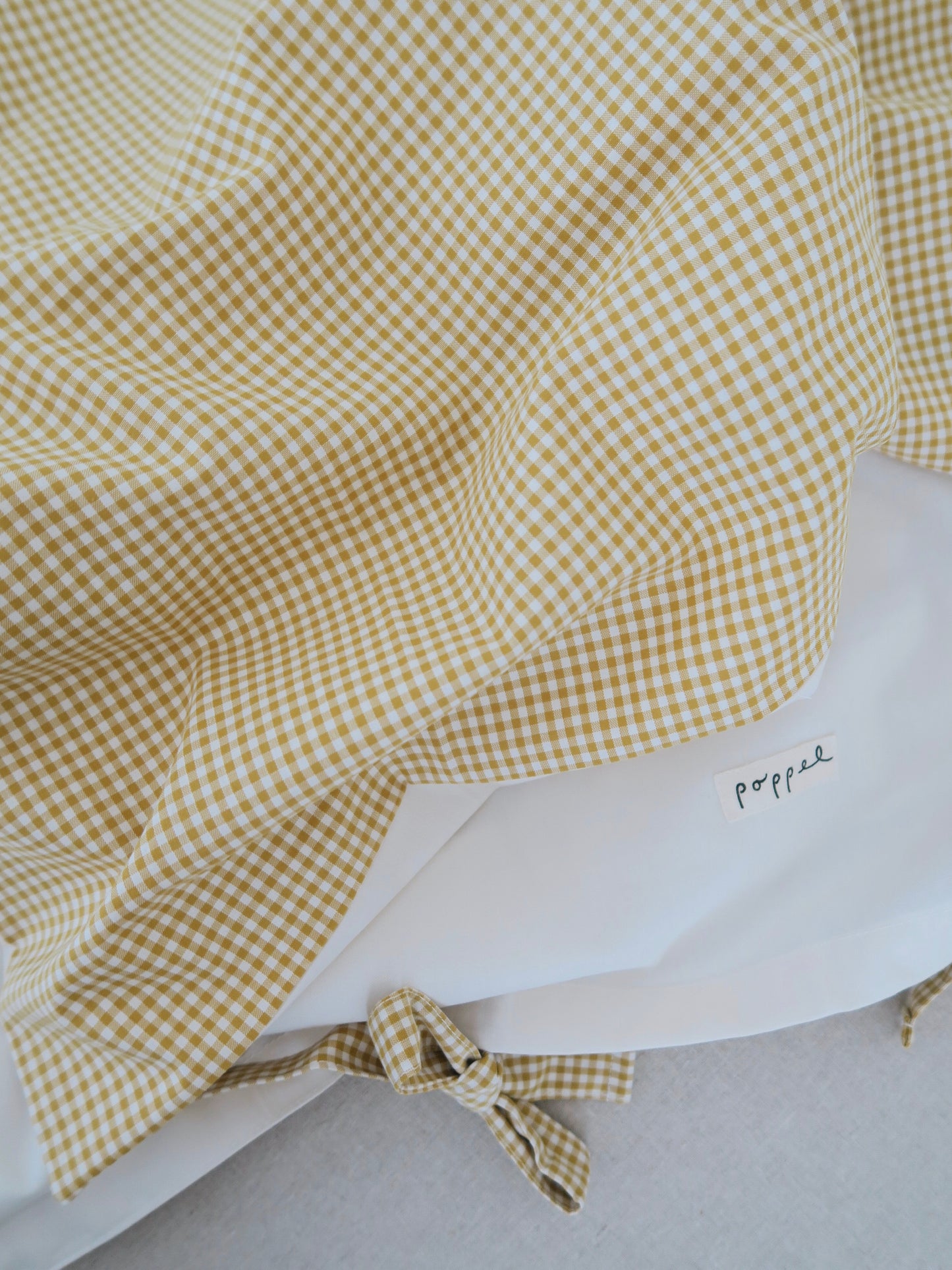 Poppel - Baby bedding - Yellow Gingham