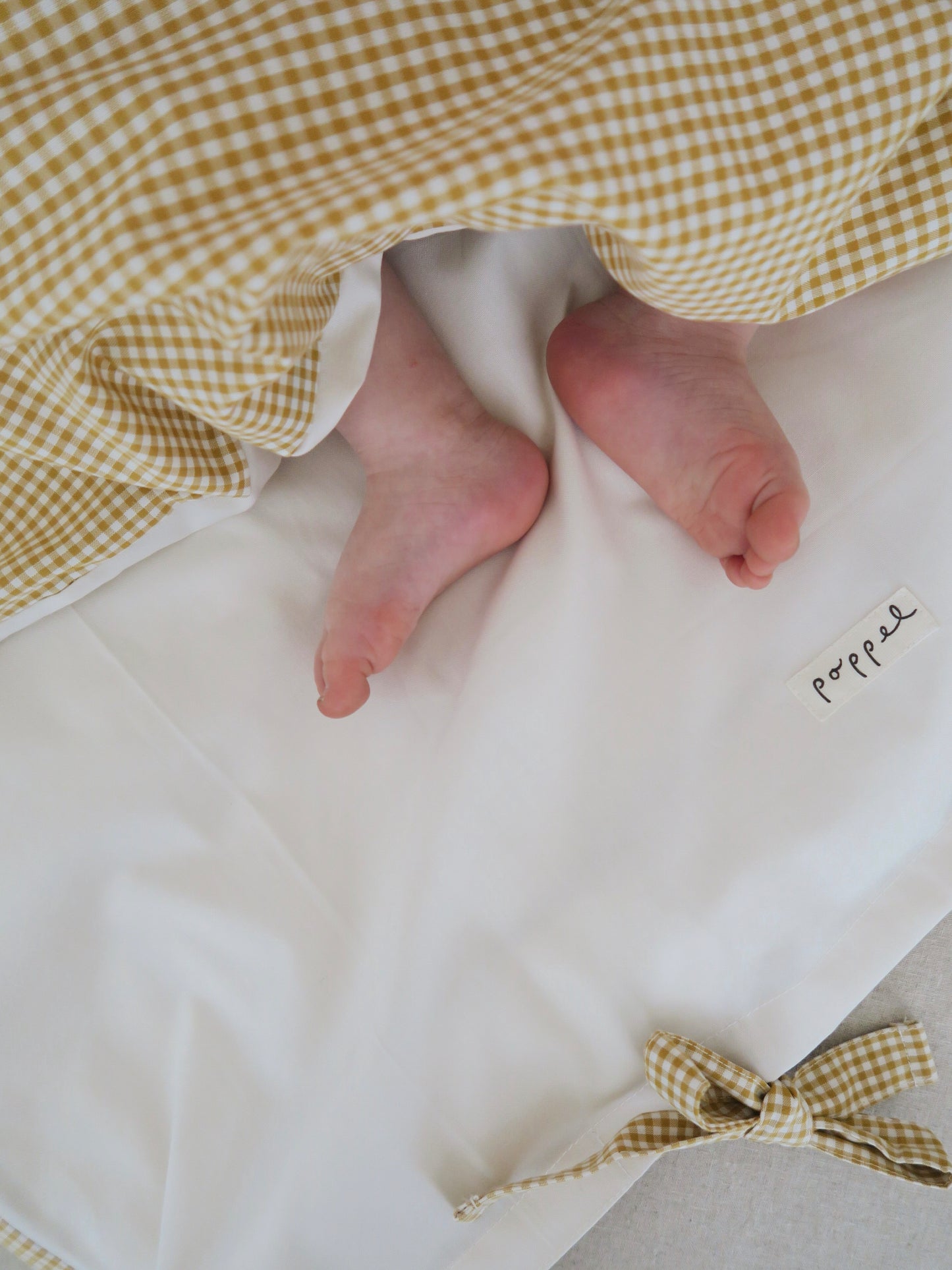 Poppel - Baby bedding - Yellow Gingham