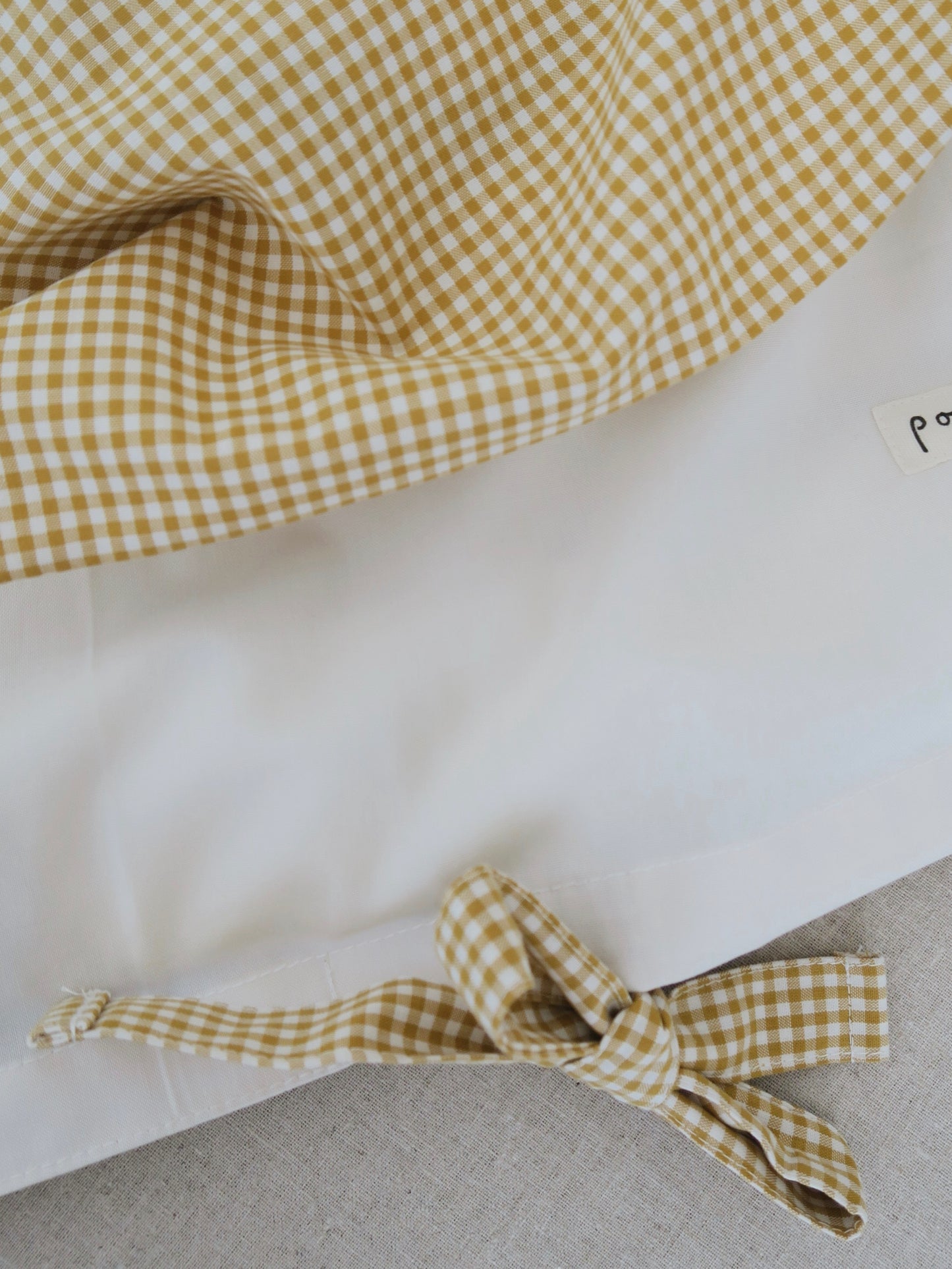Poppel - Baby bedding - Yellow Gingham