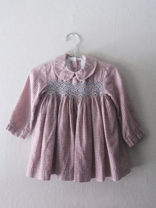 Poppel Pre-loved - Ternet kjole m. smock - str. 1-2 år