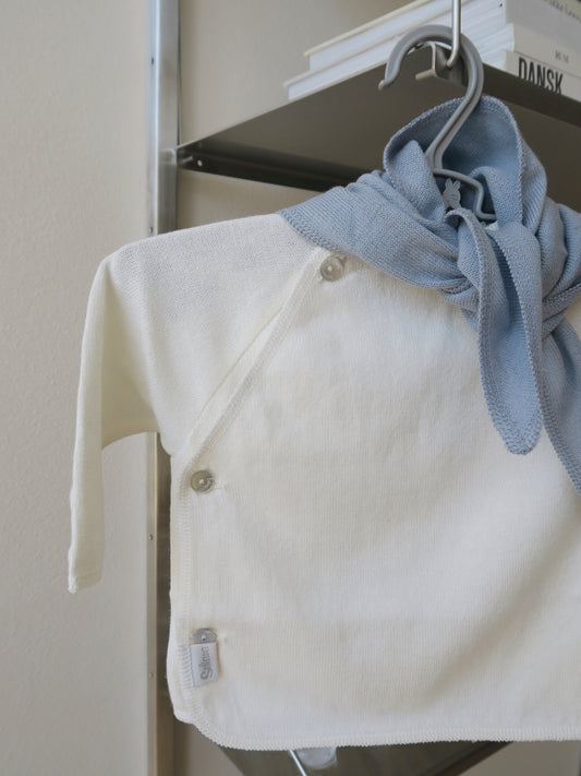 Selana - Fine Knit Cotton Wrap Blouse - Nature