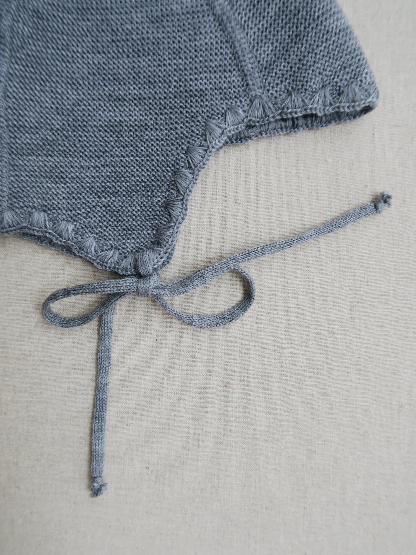 Selana - Wool Helmet - Grey & Beige