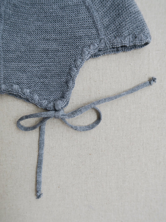 Selana - Wool Helmet - Grey & Beige
