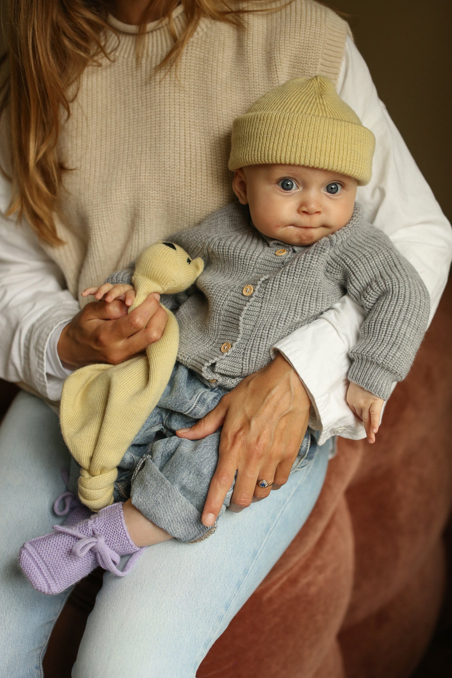 Hvid - Wool Booties - Light yellow, Light blue, Red, Artichoke, Mocha, Dark brown, Oat, Grey melange
