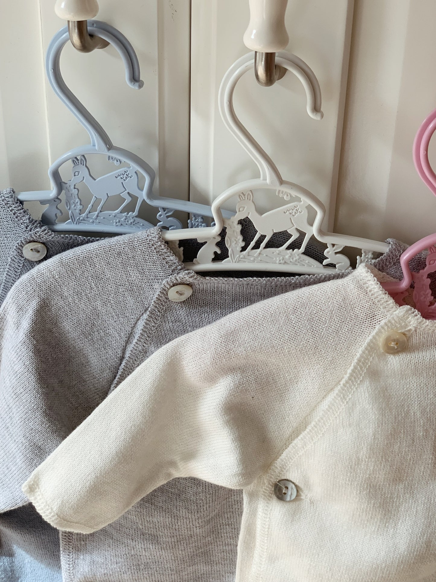 Selana - Fine Knit Cotton Wrap Blouse - Light grey