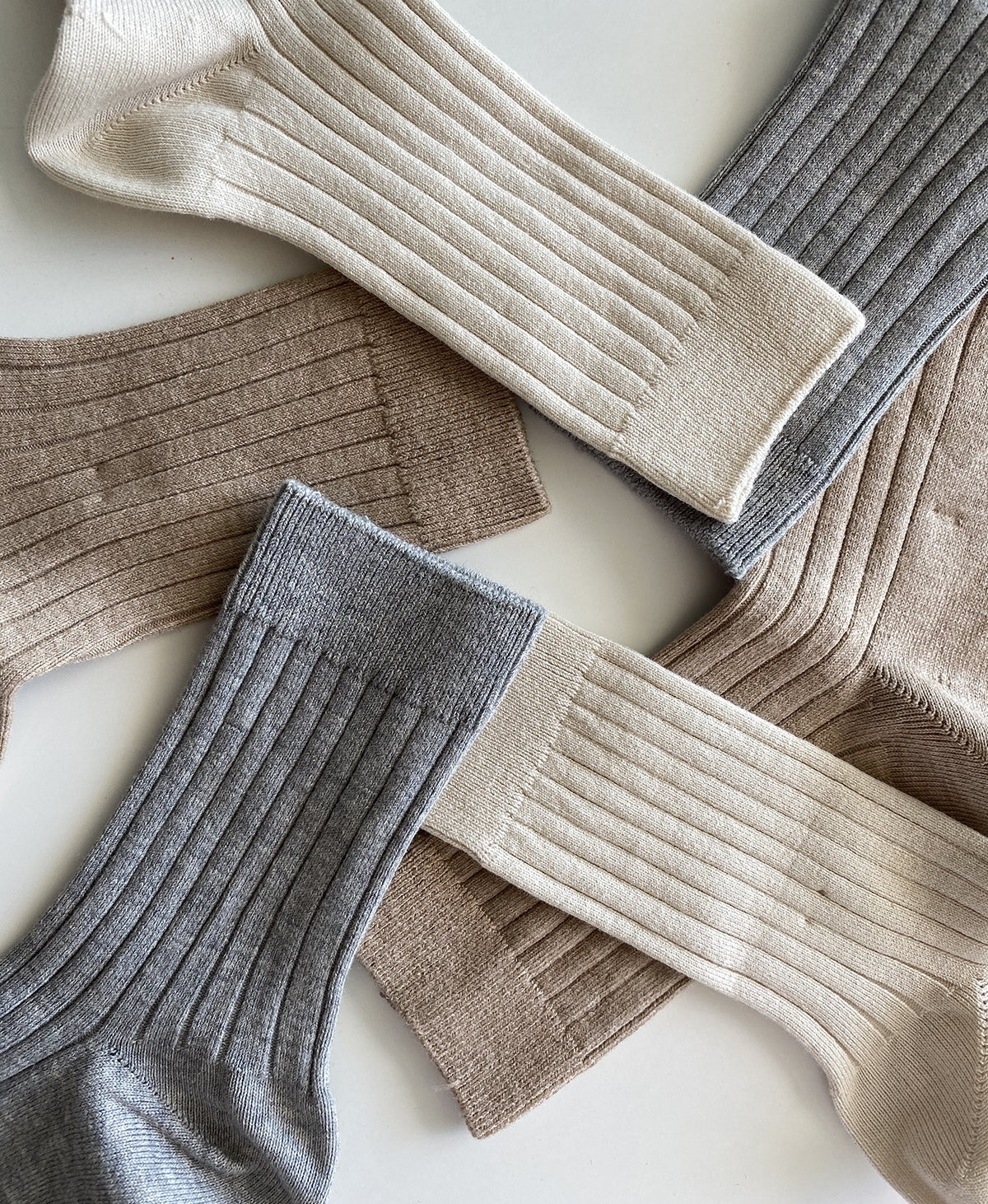 Cóndor - Cotton rib socks - 334 / Stone