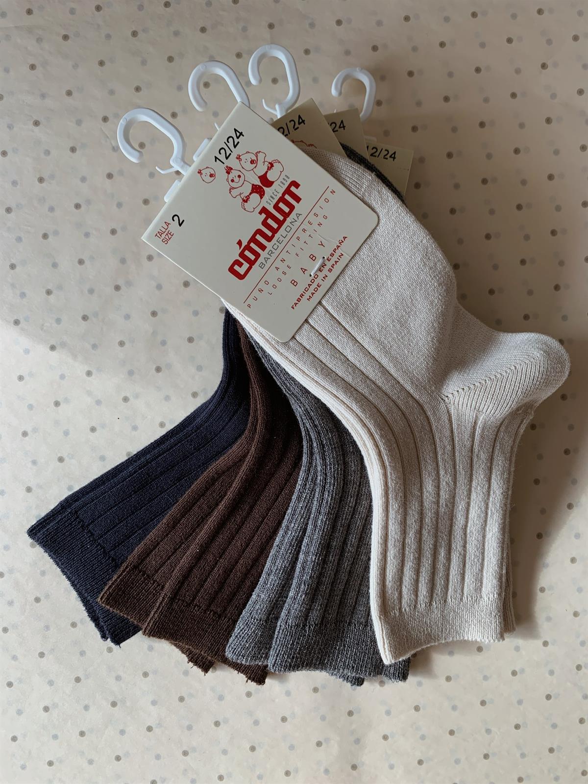 Cóndor - Cotton rib socks - 304 / Linen