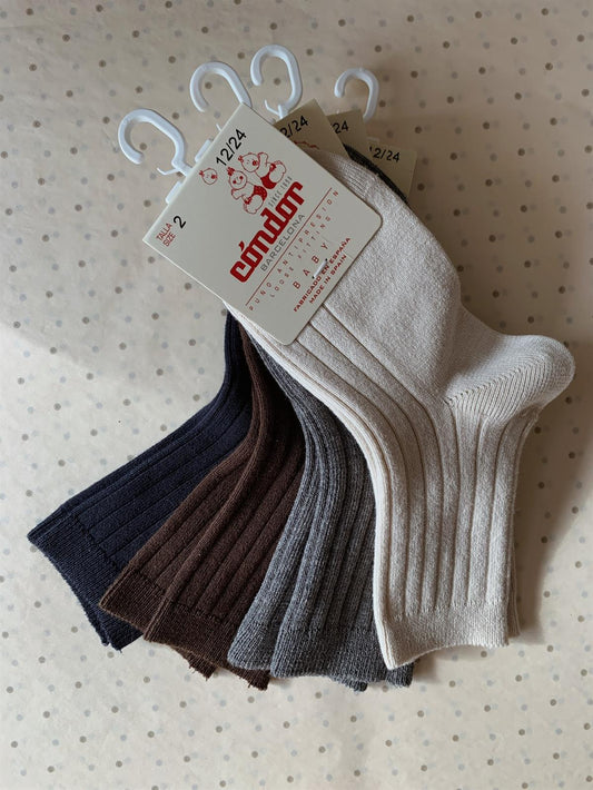 Cóndor - Cotton rib socks - 480 / Dark Navy