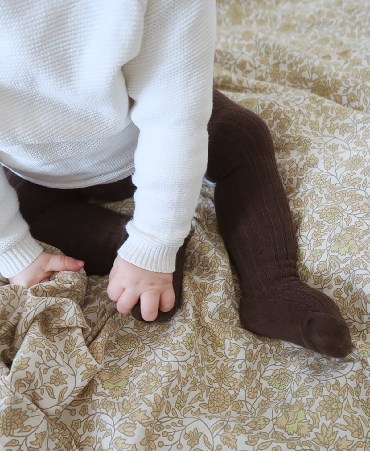 Cóndor - Cotton rib tights - 390 / Dark Brown