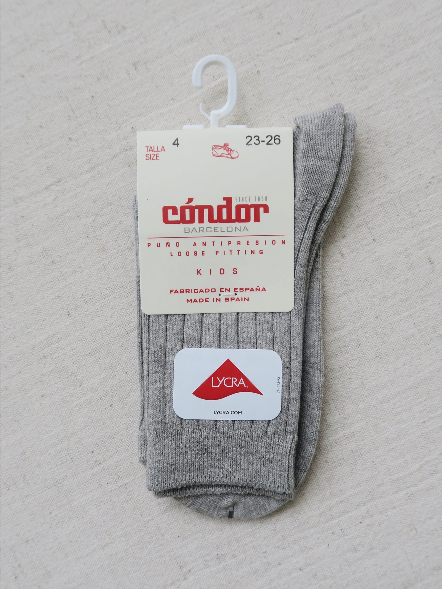 Cóndor - Cotton rib socks - 221 / Light grey