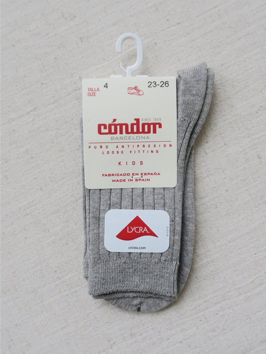 Cóndor - Cotton rib socks - 221 / Light grey