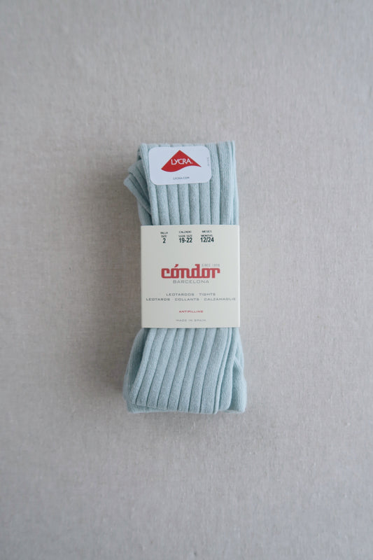 Cóndor - Cotton rib tights - 495 / Sea Mist