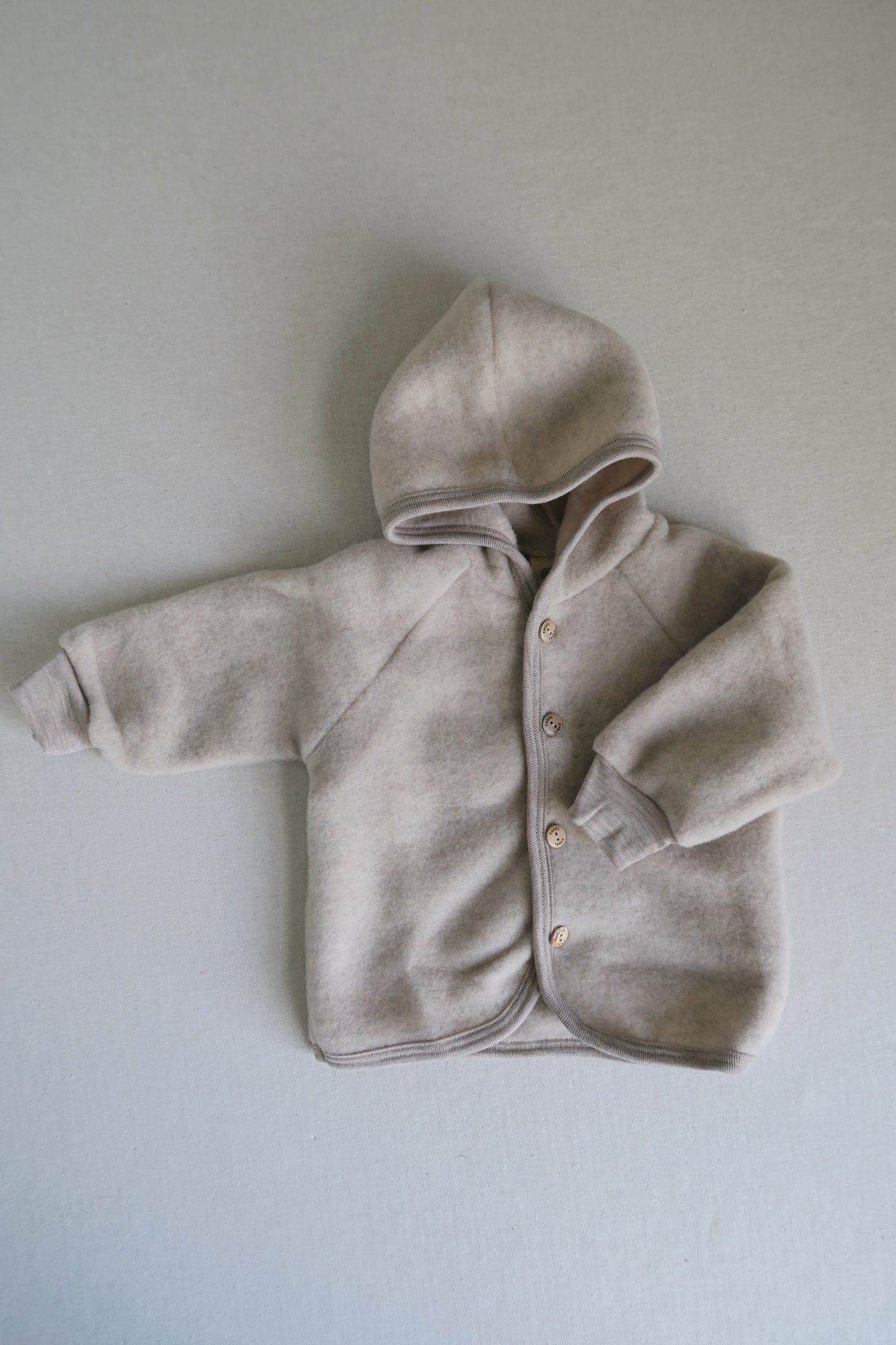 Engel - Uld fleece jakke - Sand Mélange