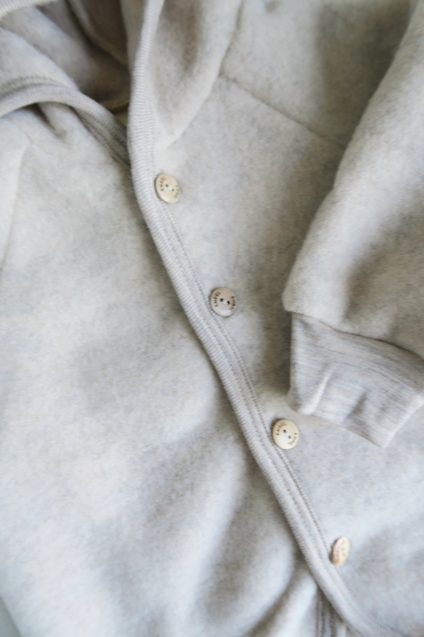 Engel - Uld fleece jakke - Sand Mélange